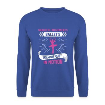 Ballerina Ballett mädchen - Unisex Pullover - Royalblau - Vorne - Alina (178cm) & Michal (187cm)