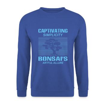 Bonsai Tree - Unisex Pullover - Royalblau - Vorne - Alina (178cm) & Michal (187cm)