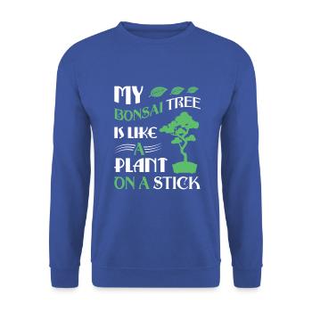 Bonsai Tree - Unisex Pullover - Royalblau - Vorne - Alina (178cm) & Michal (187cm)
