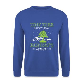 Bonsai Tree - Unisex Pullover - Royalblau - Vorne - Alina (178cm) & Michal (187cm)