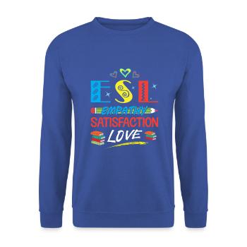 ESL-Lehrer ESL Unterricht - Unisex Pullover - Royalblau - Vorne - Alina (178cm) & Michal (187cm)