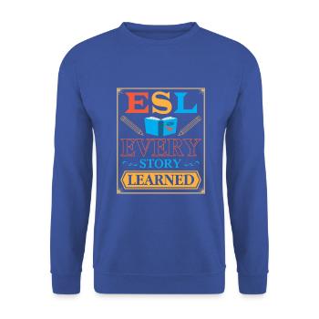 ESL-Lehrer ESL Unterricht - Unisex Pullover - Royalblau - Vorne - Alina (178cm) & Michal (187cm)