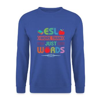ESL-Lehrer ESL Unterricht - Unisex Pullover - Royalblau - Vorne - Alina (178cm) & Michal (187cm)