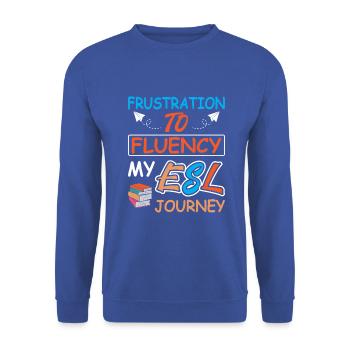 ESL-Lehrer ESL Unterricht - Unisex Pullover - Royalblau - Vorne - Alina (178cm) & Michal (187cm)