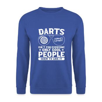 Dart Dartspieler Dartspiel Herren - Unisex Pullover - Royalblau - Vorne - Alina (178cm) & Michal (187cm)