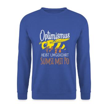 Imker Bienenzüchter Spruch Bienenliebhaber Imkerei - Unisex Pullover - Royalblau - Vorne - Alina (178cm) & Michal (187cm)