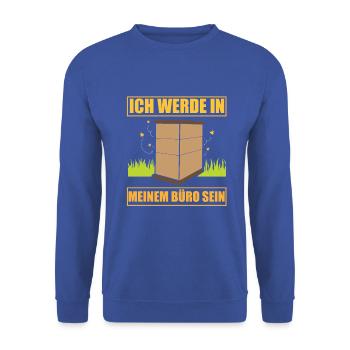 Bienenzucht Imker Imkerei Lustig Bienen Spruch - Unisex Pullover - Royalblau - Vorne - Alina (178cm) & Michal (187cm)