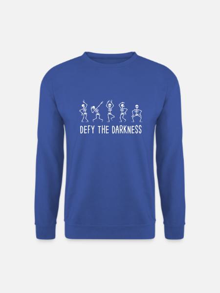 Tanzende Skelette | Trotzen Sie der Dunkelheit - Unisex Pullover - Royalblau
