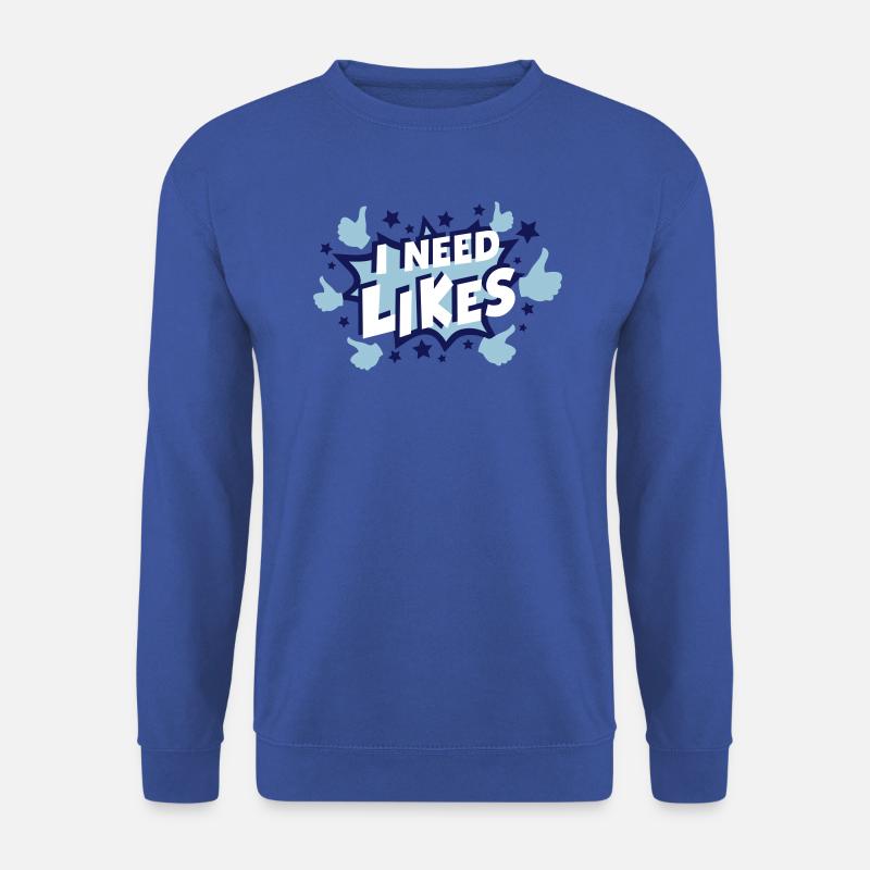 Need Likes (Comic Explosion) - Unisex Pullover - Royalblau