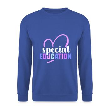 Special education - Unisex Pullover - Royalblau - Vorne - Alina (178cm) & Michal (187cm)