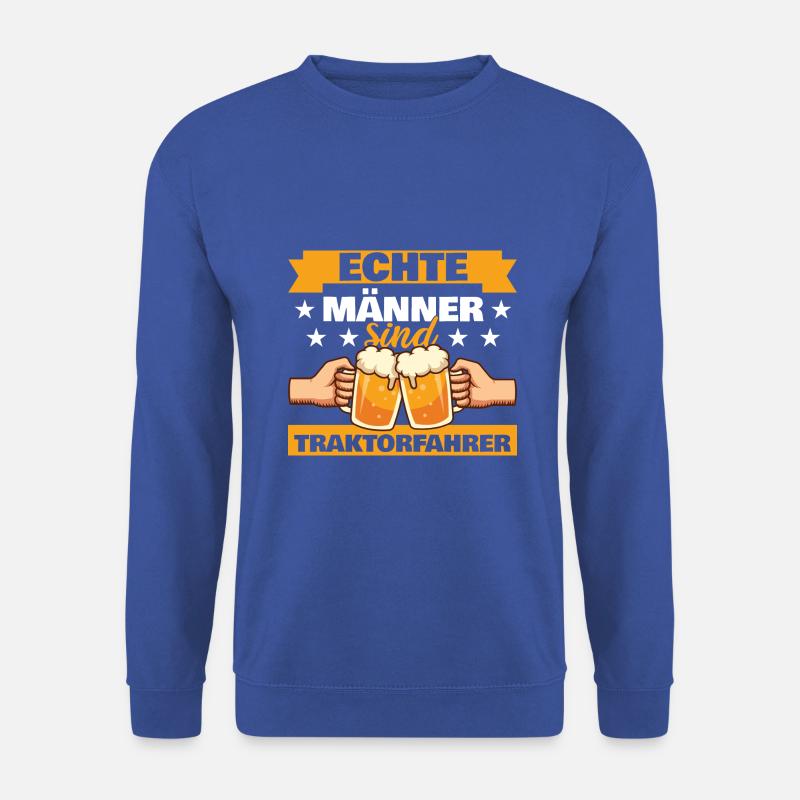 Echte Männer sind Traktorfahrer - Unisex Pullover - Royalblau
