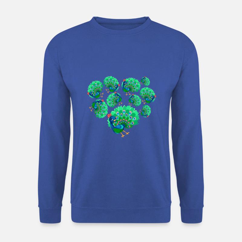 Herz Pfau - Unisex Pullover - Royalblau