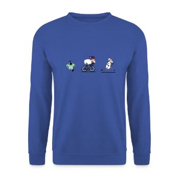 Triathlon - Sweat-shirt Unisexe - bleu royal - Devant - Alina (178cm) & Michal (187cm)