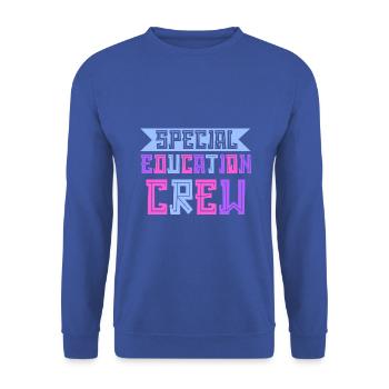Special education crew - Unisex Pullover - Royalblau - Vorne - Alina (178cm) & Michal (187cm)