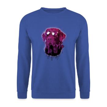 Labrador mit Sonnenbrille - Unisex Pullover - Royalblau - Vorne - Alina (178cm) & Michal (187cm)