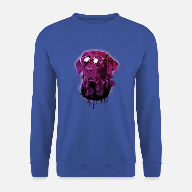 Labrador mit Sonnenbrille - Unisex Pullover - Royalblau
