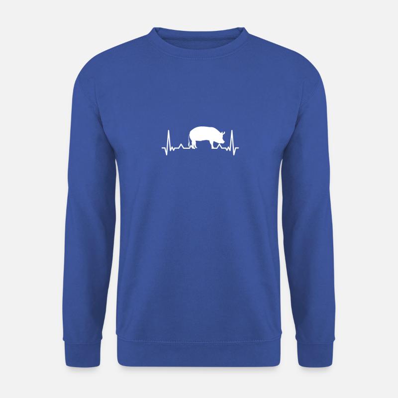 Geschenk Heartbeat Schwein - Unisex Pullover - Royalblau