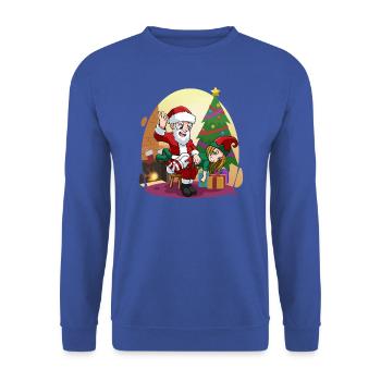 Santa's punishment - Unisex Sweatshirt - royal blue - Front - Alina (178cm) & Michal (187cm)