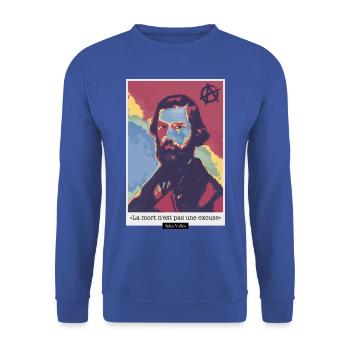 Jules Valles - Sweat-shirt Unisexe - bleu royal - Devant - Alina (178cm) & Michal (187cm)