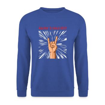 Rockin it depuis 1953 Heavy Metal Birthday Greetings - Sweat-shirt Unisexe - bleu royal - Devant - Alina (178cm) & Michal (187cm)