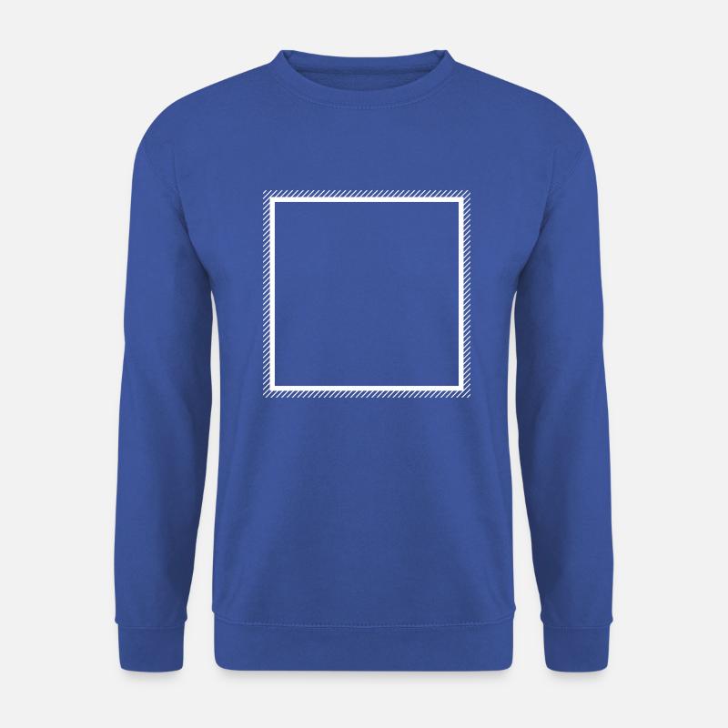 Rahmen Quadrat - Unisex Pullover - Royalblau
