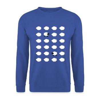 Moutons nuages moutons - Sweat-shirt Unisexe - bleu royal - Devant - Alina (178cm) & Michal (187cm)