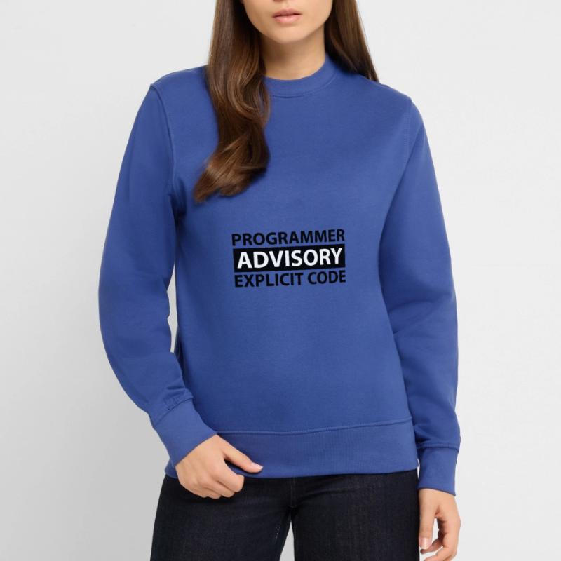 Programmer Advisory Explicit Code Sweat-shirt Unisexe