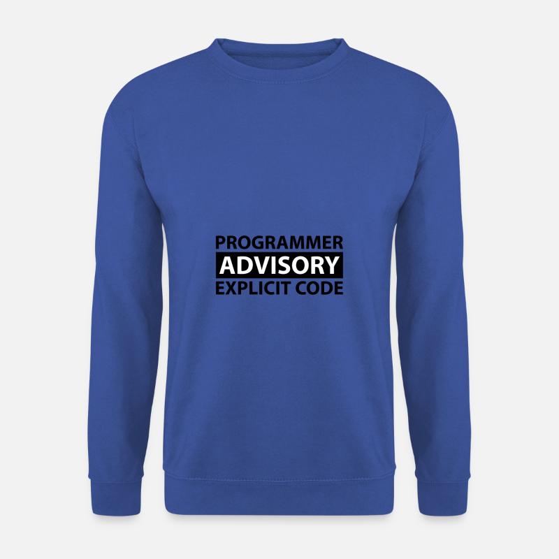 Programmer Advisory Explicit Code - Sweat-shirt Unisexe - bleu royal