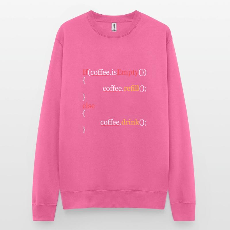 Funny Coffee Code Programmers Unisex Pullover