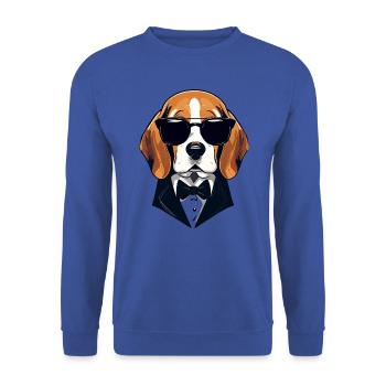 Beagle The Model - Unisex Sweatshirt - royal blue - Front - Alina (178cm) & Michal (187cm)