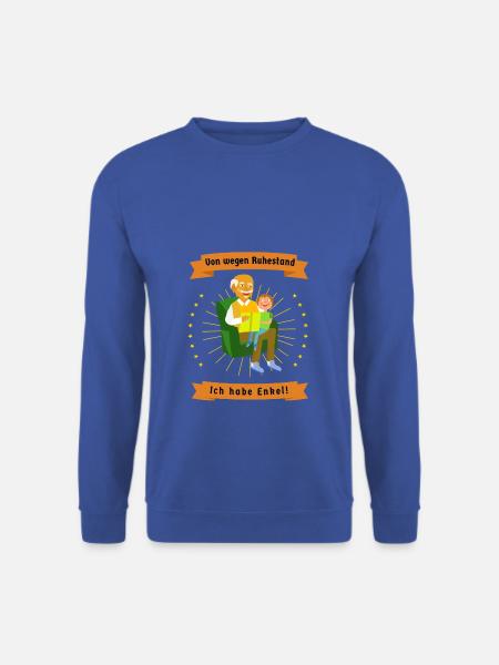 Rentner mit Enkel mögen Vorlesen - Unisex Pullover - Royalblau