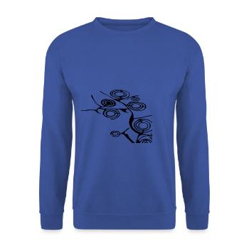 New Prehistoric Art - Unisex Pullover - Royalblau - Vorne - Alina (178cm) & Michal (187cm)