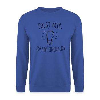 light bulb - Unisex Sweatshirt - royal blue - Front - Alina (178cm) & Michal (187cm)