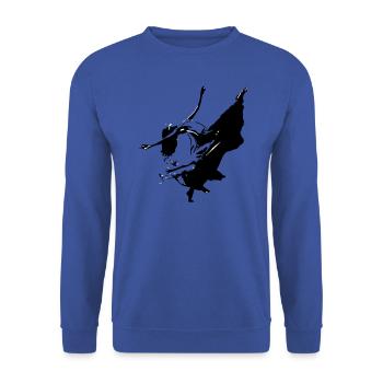 la danseuse libre - Sweat-shirt Unisexe - bleu royal - Devant - Alina (178cm) & Michal (187cm)