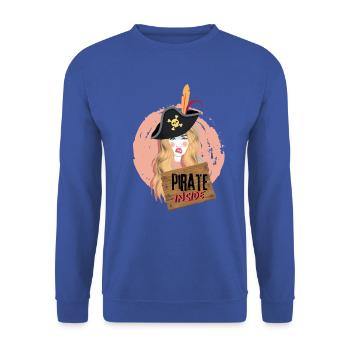 Die Piraten im Inneren. - Unisex Pullover - Royalblau - Vorne - Alina (178cm) & Michal (187cm)