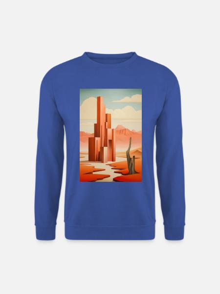 Illustration einer Wüstenlandschaft - Unisex Pullover - Royalblau