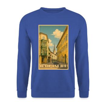 Bad Ischl Österreich - Unisex Pullover - Royalblau - Vorne - Alina (178cm) & Michal (187cm)