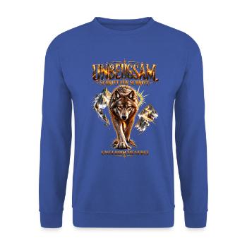 Unyielding – Step by Step - Unisex Pullover - Royalblau - Vorne - Alina (178cm) & Michal (187cm)