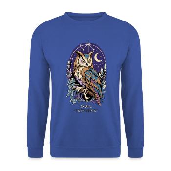 EULEN-TOTEM Intuition - Unisex Pullover - Royalblau - Vorne - Alina (178cm) & Michal (187cm)