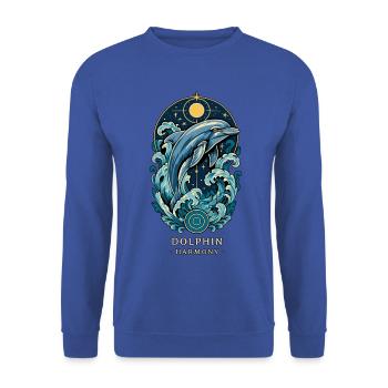TOTEM DELFIN Harmonie - Unisex Pullover - Royalblau - Vorne - Alina (178cm) & Michal (187cm)