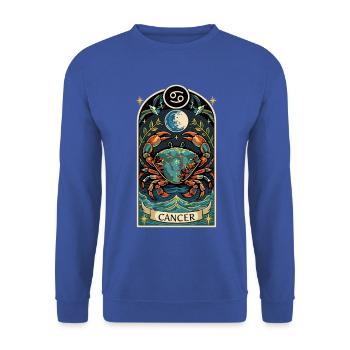 KREBS-Tierkreiszeichen - Unisex Pullover - Royalblau - Vorne - Alina (178cm) & Michal (187cm)
