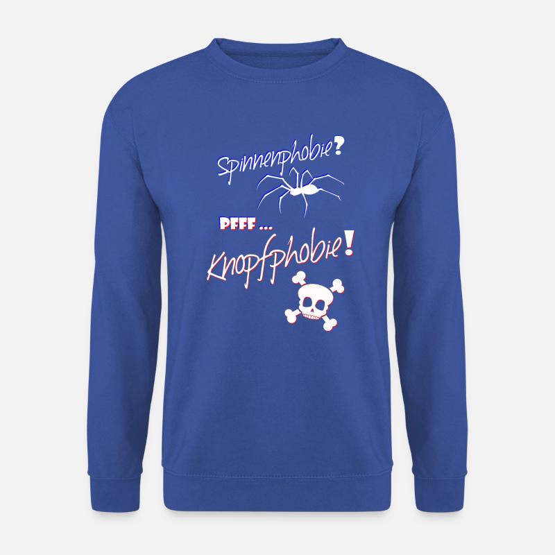Button phobia Koumpounophobia - Unisex Sweatshirt - royal blue