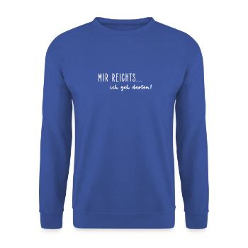 Lustiger Dart Spruch Dartscheibe Darten Geschenk - Unisex Pullover - Royalblau - Vorne - Alina (178cm) & Michal (187cm)