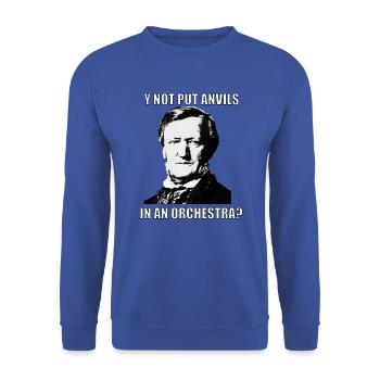 Musique Classique Wagner "Put Anclils" - Sweat-shirt Unisexe - bleu royal - Devant - Alina (178cm) & Michal (187cm)
