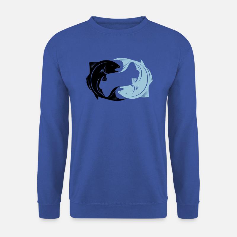 Fisch Yin Yang - Unisex Pullover - Royalblau