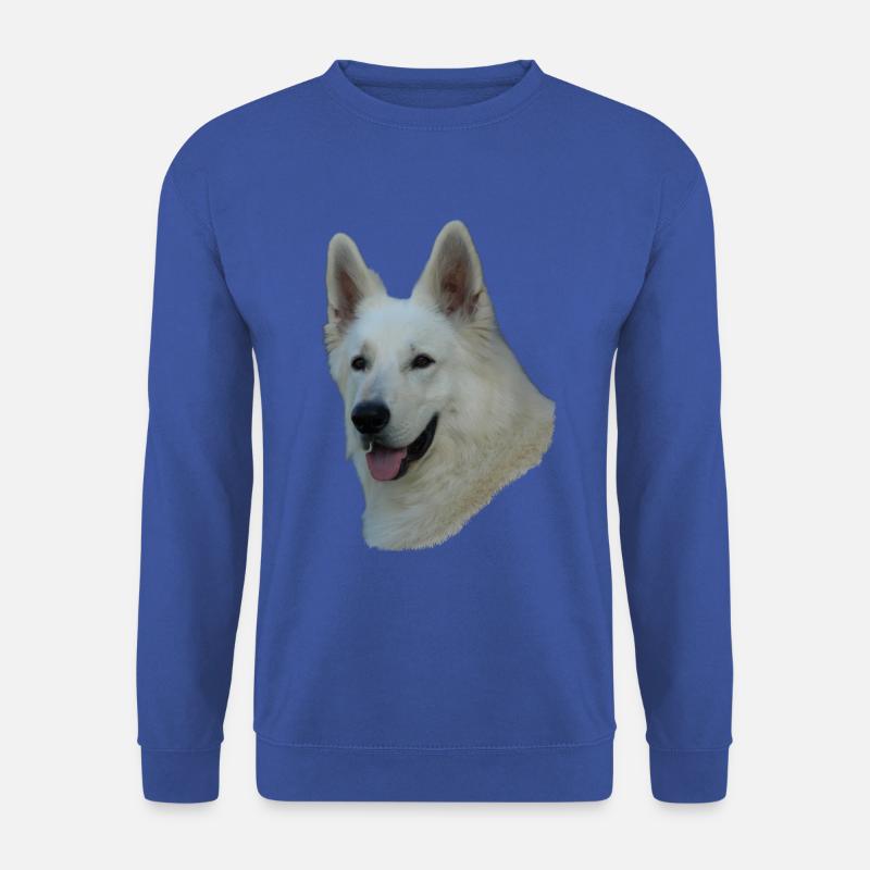 Weißer Schäferhundkopf - Unisex Pullover - Royalblau