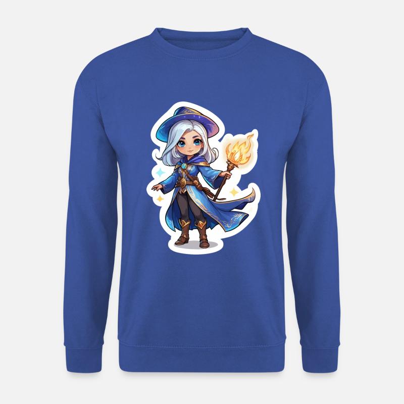 Zauberin Fantasy Illustration - Unisex Pullover - Royalblau