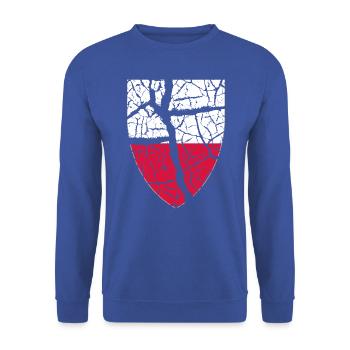 Polen Wappen - Unisex Pullover - Royalblau - Vorne - Alina (178cm) & Michal (187cm)