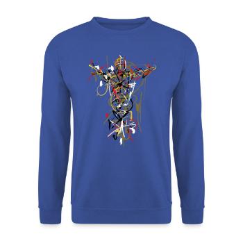 abstract - Unisex Sweatshirt - royal blue - Front - Alina (178cm) & Michal (187cm)