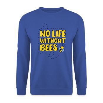 No Life Without Bees - Save the Bees - Sweat-shirt Unisexe - bleu royal - Devant - Alina (178cm) & Michal (187cm)